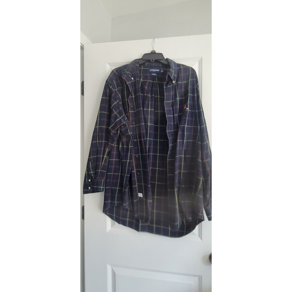 Ralph Lauren-Golf Plaid Long Sleeve Shirt Size Xl. Excellent Condition